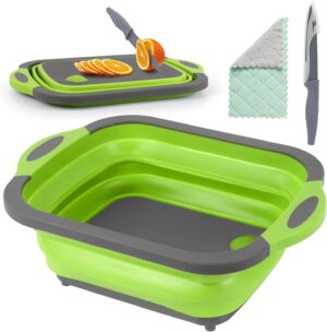 Collapsible Cutting Board and Camping Sink